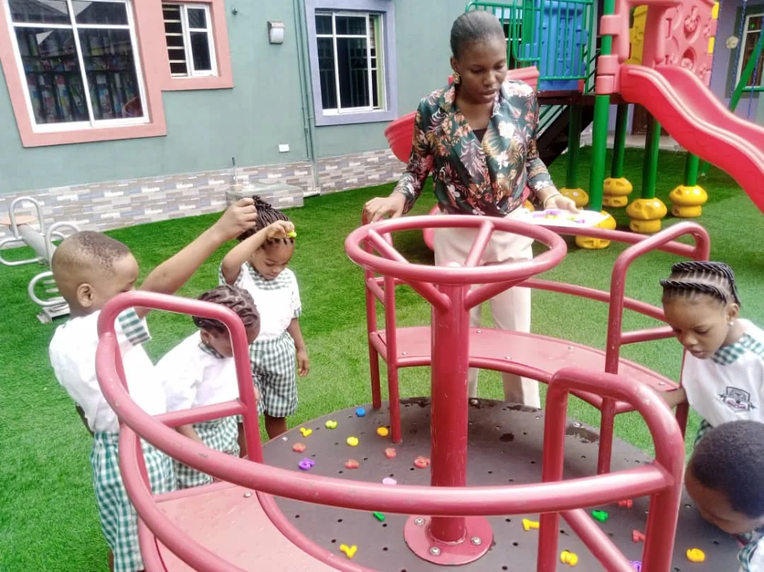 Somdal creche pupils learning through guided outdoor play